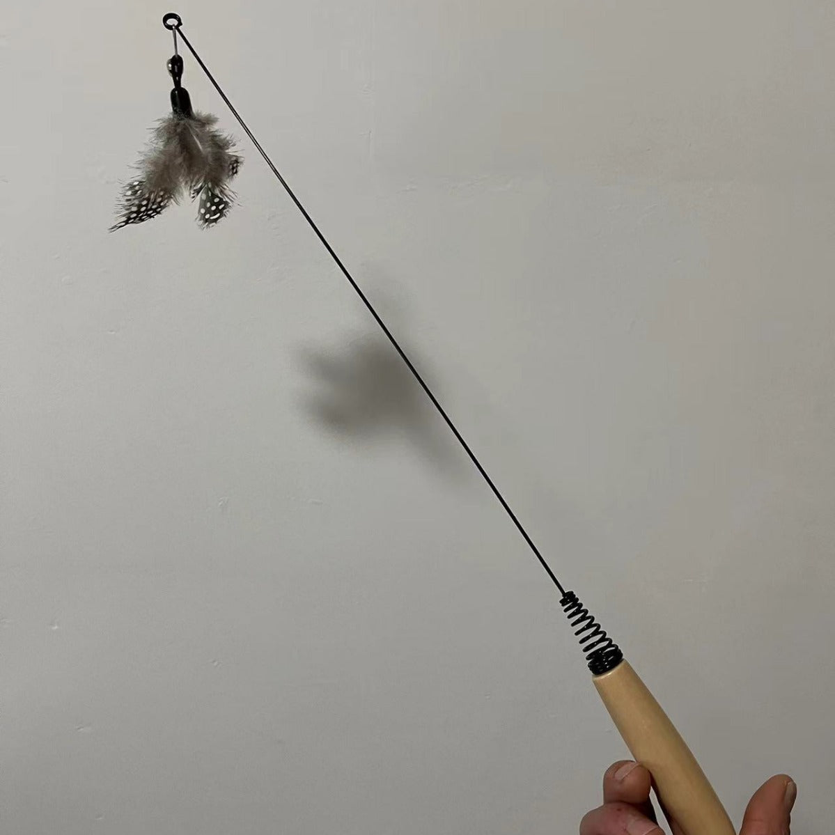 Interactive Cat Wand Toy with Feather Bell Fun