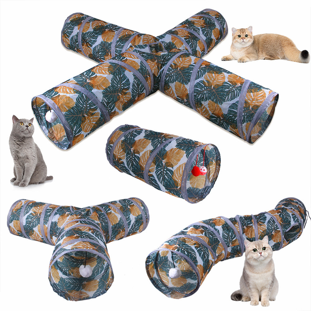 Indoor Cat Tunnel for Play, Hide, and Pounce Fun
